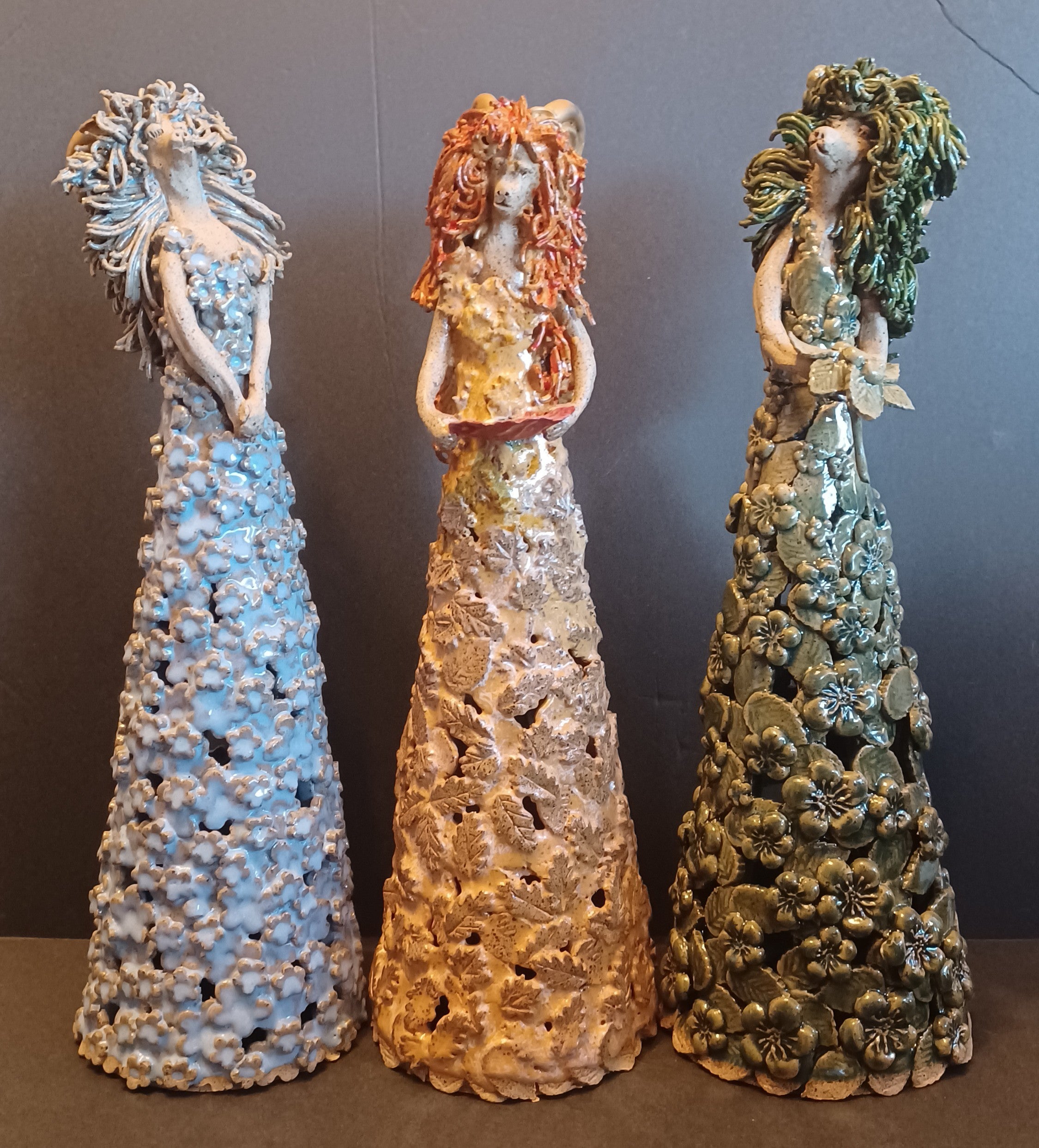 Figures in dresses